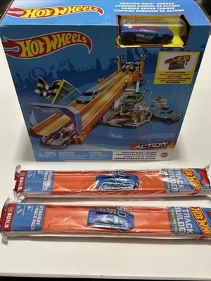 Hot Wheels полицейский экшн на крыше гоночный гараж + 6 футов прямой трек новый и запечатанный - Изображение 1 из 4