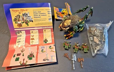 Mega Bloks 9873 Vorgan Attack Complete Set 3 Figures 1 Dragon Weapons & Manual - Image 1 of 4