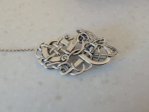 Antike Sterling Silber Brosche (S038) - Bild 1 von 3