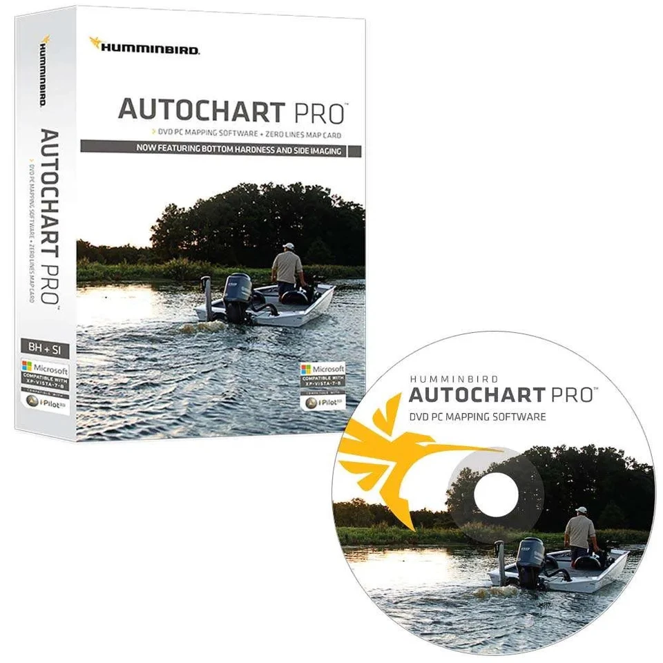 Humminbird AutoChart PRO DVD PC Mapping Software w/Zero Lines Map Card - Image 1 of 1