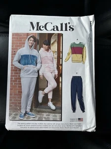 Hoodie Sweatshirt Joggers Plus Sizes XL XXL XXXL Uncut Pattern M8249 Unisex - Picture 1 of 2