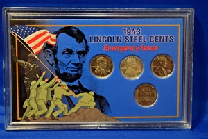 Vereinigte Staaten von Amerika 1943 Lincoln Steel Cents Notausgabe - 4 Münzen - Bild 1 von 5