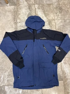 Bass Pro Shop Gore Tex Waterproof Fishing Jacket Size Large-Tall Blue - Picture 1 of 3