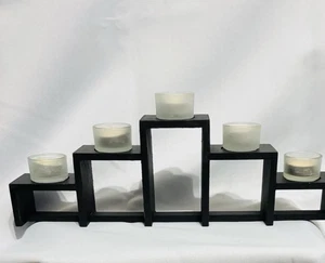 Wayland Square 6-Piece Tiered Wood Votive Candle Holder - Picture 1 of 4