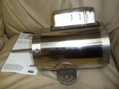 DAYTON 12V774 1/2HP Washdown Fan Motor Stainless Steel Wash Down New - Image 1 of 4