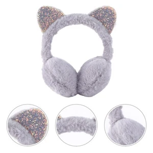 Cat Ears Earmuffs Plush Cover Winter Covers Student Girls Warmers for - Bild 1 von 12
