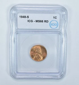 1948-S Lincoln Wheat Cent MS66 RD ICG *0444 - Picture 1 of 5