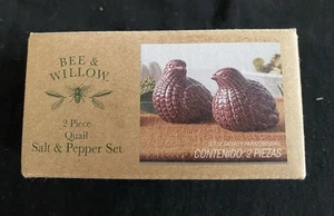 Bee & Willow (2 piece) Quail Salt and Pepper Shakers - Picture 1 of 6