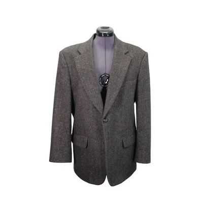 Chaqueta Abrigo Deportivo Savile Row Vintage Lana Espiga Para Hombre 40S Dos Botones Foto 1 de 4