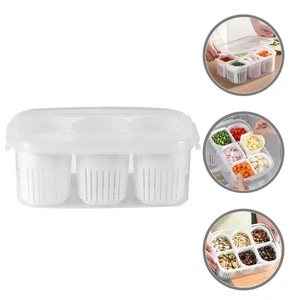  Knoblauch-Organizer-Box, Kühlschrank-Gemüse-Box, Lebensmittel-Frischhaltebox, - Bild 1 von 12