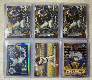 2023-2025  Bowman Jackson Chourio Chrome Rookie Prospect (6) Card Lot Brewers - Picture 1 of 2