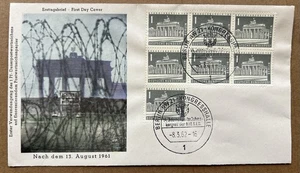 1962 Berlin Wall FDC • Brandenburg Gate • Barbed Wire Cachet • Cold War Germany - Picture 1 of 6