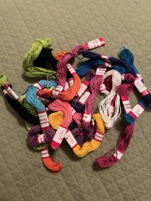 Lot Multi Colors Cross Stitch Floss Cotton Thread Embroidery Sewing Skeins - Image 1 of 3