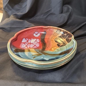 Robert Bob Hasselle Carolina Pottery 9 1/4 In Low Bowl - Picture 1 of 8
