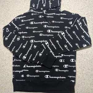 Champion All Over Authentic Athletic Wear Herren kleiner Hoodie mit Kordelzug - Bild 1 von 14