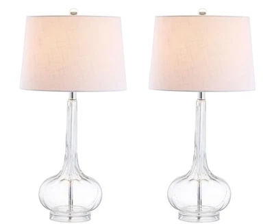 JYL1079C-SET2 Juego de 2 Lámparas de Mesa Bette 28.5" Vidrio Lágrima Lámpara de Mesa LED... Foto 1 de 4