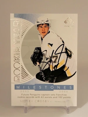 Sidney Crosby Signed 2017-18 SP Authentic Autograph Hockey Card Auto Penguins - Image 1 of 2