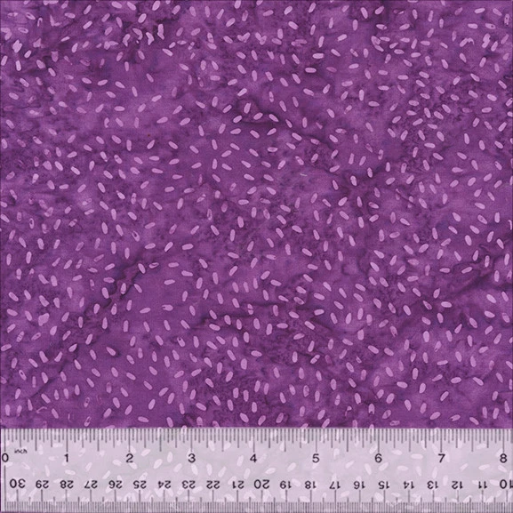 Anthology Batik Fabric | Floral Seed Oval Toss Purple Violet YARD - Image 1 of 1