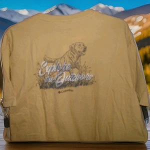 COLUMBIA MENS GOLDEN RETRIEVER EXPLORE THE OUTDOORS TSHIRT SIZE XXL - Picture 1 of 3