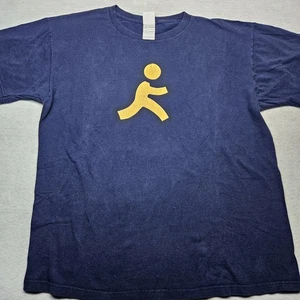 Vintage America Online 9.0 Herren Tshirt Blau Grafik Kurzarm Dial Up - Bild 1 von 7
