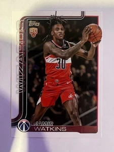 2025-26 Topps #244 Jamir Watkins Rookie RC Wizards - Picture 1 of 3