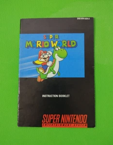 Super Mario World Nintendo SNES Manual de instrucciones Auténtico OEM - Imagen 1 de 3