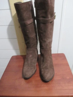 COLE HAAN Waterproof Brown Suede Knee-High Tall Boots - SZ  9.5B - Image 1 of 4