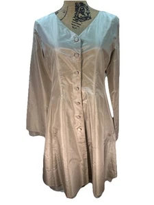 Eileen Fisher 100% Silk Button Up Fitted Taffeta Jacket XS - Picture 1 of 13