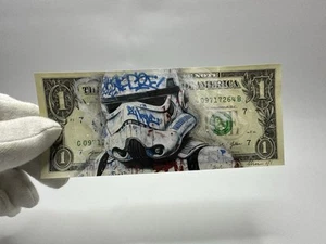 Chris Boyle Money Art Real One Dollar 1/1 - Blue Storm 2 + COA - Picture 1 of 10
