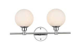Elegant Lighting LD7317W19 Cordelia 2 Light 10" Tall Bathroom - White - Picture 1 of 12