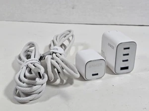 Anker 70W/30W Wall Charger Bundle Foldable Plugs 2 6ft USB C-C Cables B2698H21 - Picture 1 of 5