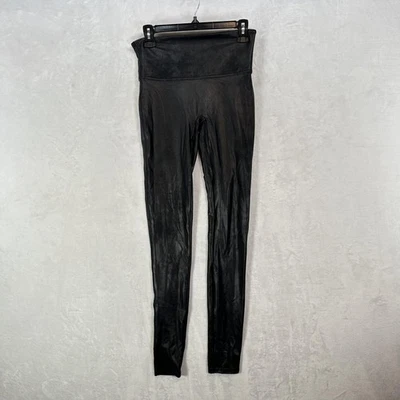 Spanx Leggings Womens Large Tall Black Faux Leather High Rise Shaping Spanxshape - Image 1 of 4