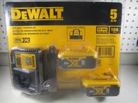 DEWALT 20-Volt MAX XR Lithium-Ion Starter Kit - DCB205-2CK 5 ah batteries New!