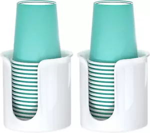 2 Pack Bathroom Cup Dispenser 3 oz Countertop - Convenient Paper Cup Holder for - Picture 1 of 11