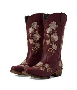 Roper Size 9.5 Western Boots Womens Vintage Floral Snip Toe 09-021-1566-3027 RE - Picture 1 of 4