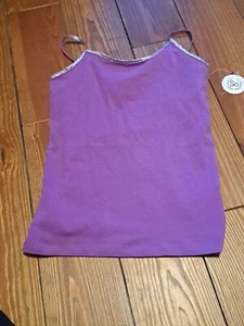New SO Girls Purple Strappy Tank Top Sz 14 - Picture 1 of 6
