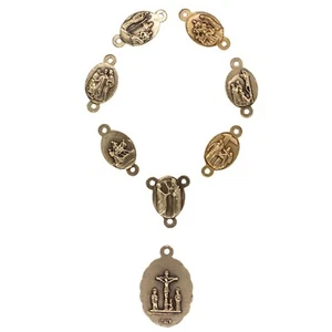 VILLAGE GIFT IMPORTERS Seven Sorrows of Mary Bronze-Tone Medals | Catholic Ch... - Picture 1 of 3