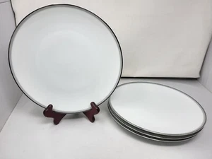 4 Noritake 6257 Graytone 10.5" Dinner Plates - Picture 1 of 5