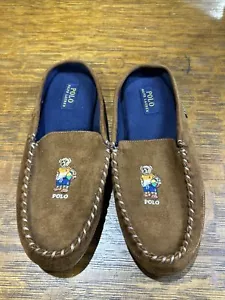 Polo Ralph Lauren Herren Declan Bär Hausschuhe Größe 10 braun - Bild 1 von 11