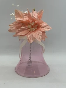 Campanella rosa Silvestri vintage fiori ornamento natalizio con scatola originale - Foto 1 di 5