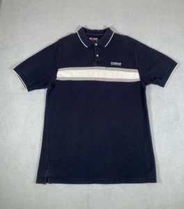 Camiseta Polo Ralph Lauren Chaps Para Hombre Azul Marino Rayas Grande L Manga Corta - Imagen 1 de 9