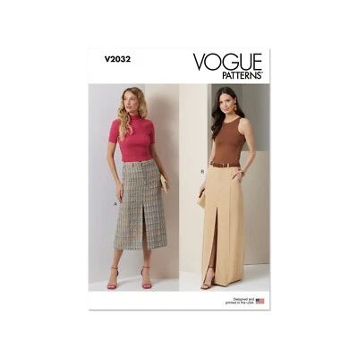 Vogue Schnittmuster V2032 - Rock - zwei Längen - Gehschlitz vorn - Bild 1 von 4