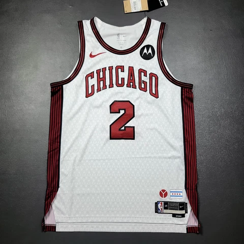 100% Authentic Lonzo Ball Nike Bulls City Edition Jersey Size 48 L Motorola Cover