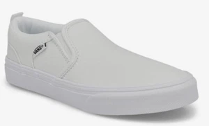 Vans Asher White Slip On Canvas Sneaker Youth Kids Boy's/Girl's Size 13 Shoes - Picture 1 of 8