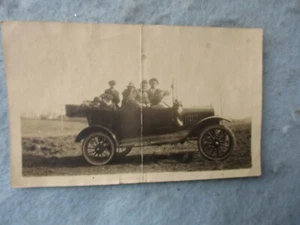 Prima guerra mondiale Stati Uniti foto soldato anteriore in auto da turismo di famiglia prima guerra mondiale - Foto 1 di 3