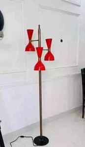 Brass Modern Italian Style Mid Century Floor lamp ANTIQUE Beautiful Handcrafted - Picture 1 of 8