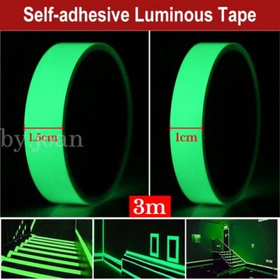 Luminous Tape Fluorescent Glow in Dark Wall Decorative Self Adhesive Sticker - Image 1 of 4