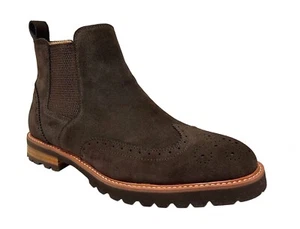 Botas Chelsea La Milano Vicente Para Hombres Marrón Gamuza Punta de Ala B522334 - Imagen 1 de 6