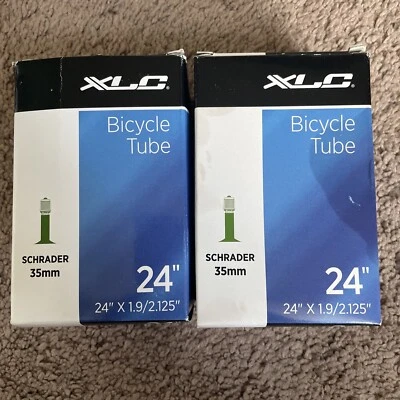 Pair Of XLC Bicycle Inner Tube 24” x 1.9/2.125” Schrader 35mm BNWT - Image 1 of 4
