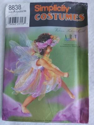 Simplicity 8838 Child's Fairy Costume Patterns Sz 3-8 1999 - Image 1 of 2